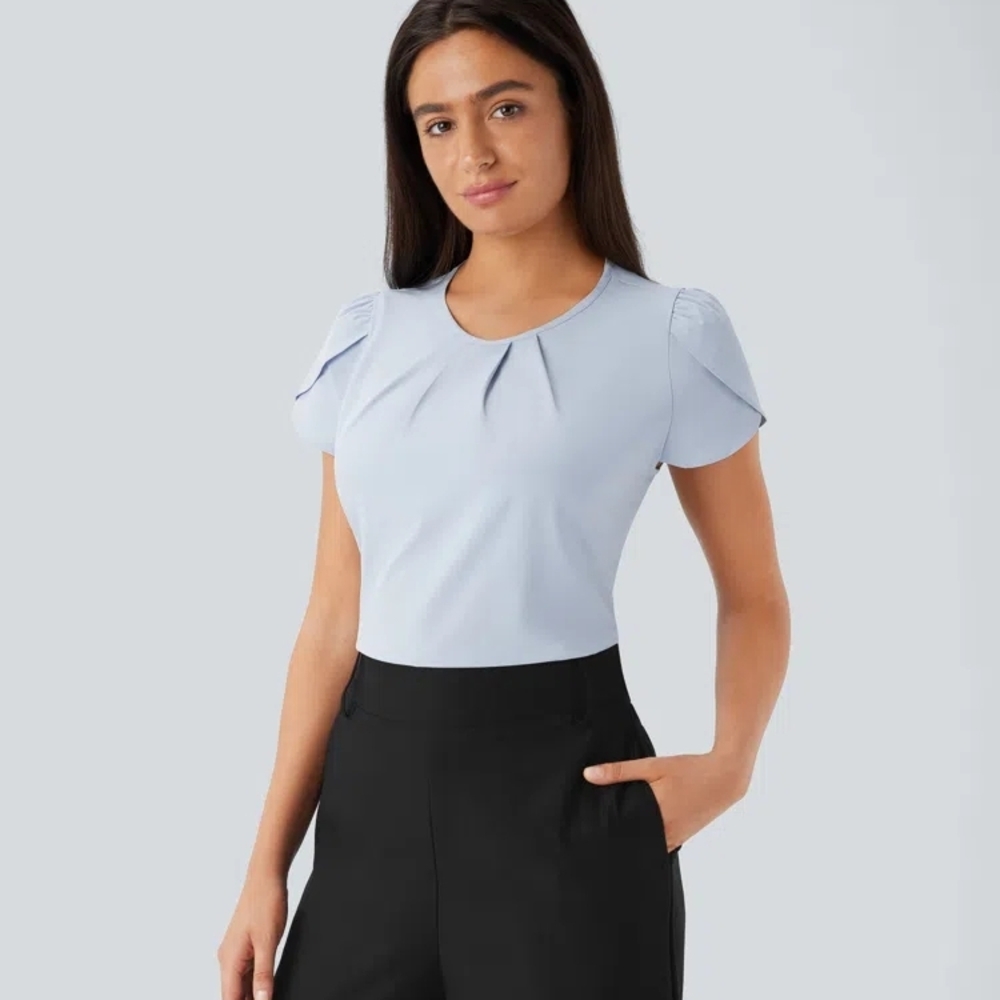 HALARA Brrezeful Ballad Blue Women's Blouse Size Large